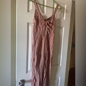 Trixxi cotton jumpsuit, brown and tan. Size small. Great condition.